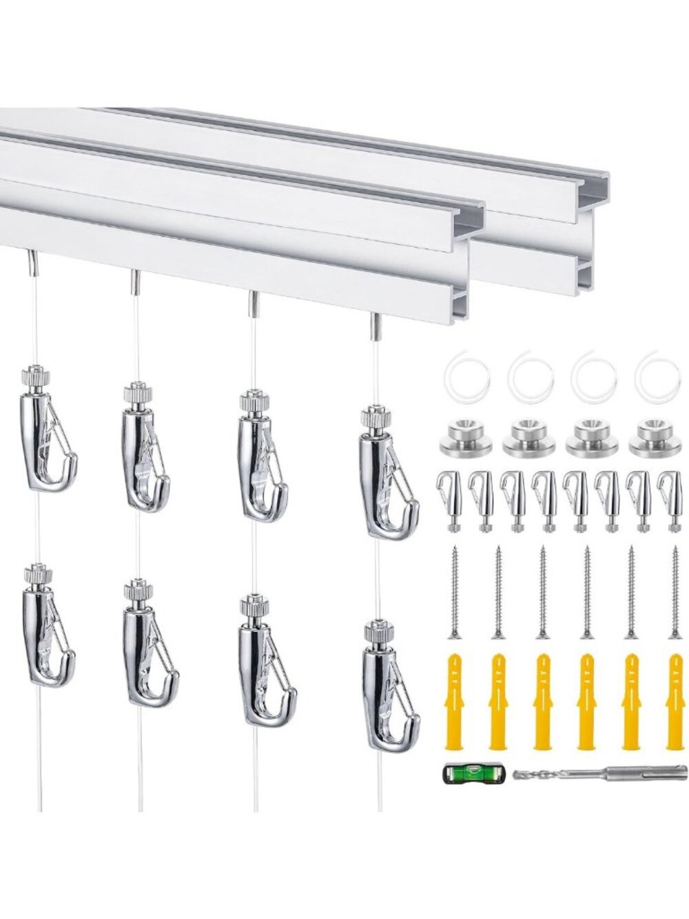 47 Inch Picture Rail Hanging System for Gallery, Studio, Home Decor & Art